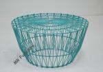 Metal Wire Frame Side Table Blue / Yellow Color Fashionable Design