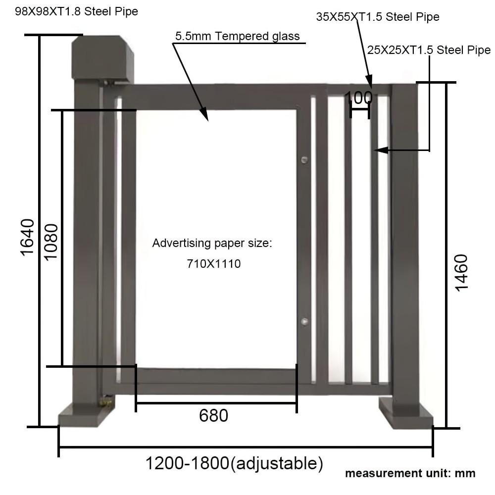 Metal Automatic Swing Door With 3-6S Operation Time And Lifetime 5million Times