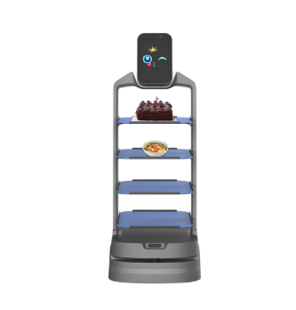 Delivery Robot AI Catering Delivery Food Waiter in Restaurant and Intelligent Autonomous Navigation Service Robot