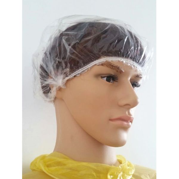 New Style PE Transparent Clip Cap for Bathing