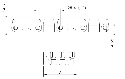 MCC 1000RR RAISED RIB MODULAR BELTS NARROW MOLD  TO WIDTH