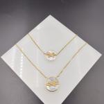 New Arrival Trendy Lines Newest Gold Color Stainless Steel Earring ,Necklace ,