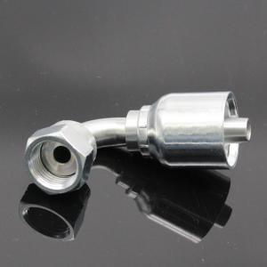 China Silver Color Stainless Steel BSP Hydraulic Fittings Female Orfs Swivel 45 Elbow wholesale