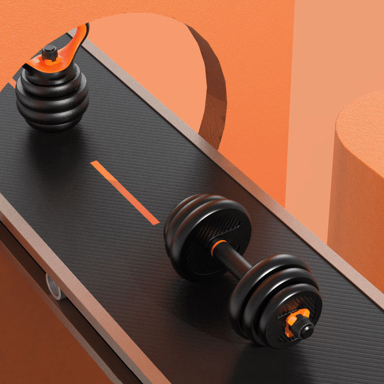 17CM Cast Iron Six In One Adjustable Rubber Dumbbell Set 50kg Muscle Relex