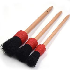 China Cutomized Logo Car Wheel Cleaning Brush Wood / Plastic Handle Material wholesale
