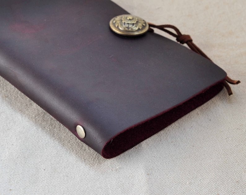120 Pages Travel Journal Notebook / Sketchbook Mini Size With Pu Buckles