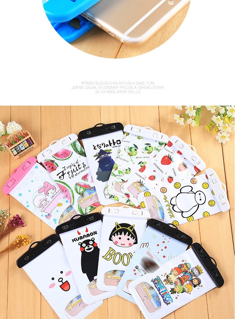 Cute Cell Phone Waterproof Bag Mobile Phone Waterproof Pouch For Iphone Android