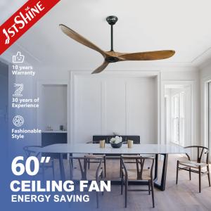 China 220v Solid Wood Ceiling Fan Low Power Consumption Power Efficient wholesale
