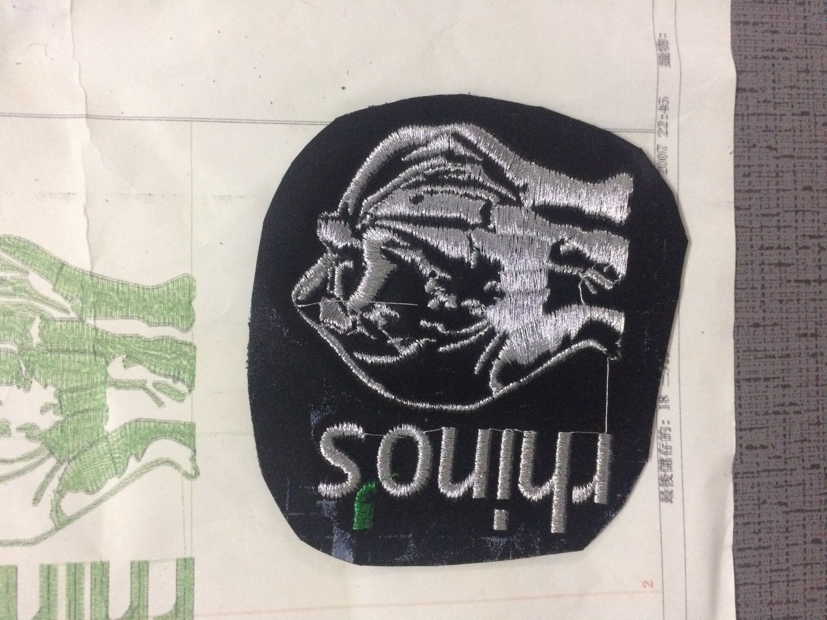 Embroidered brand , embroidery , embroider ,embroidery goods