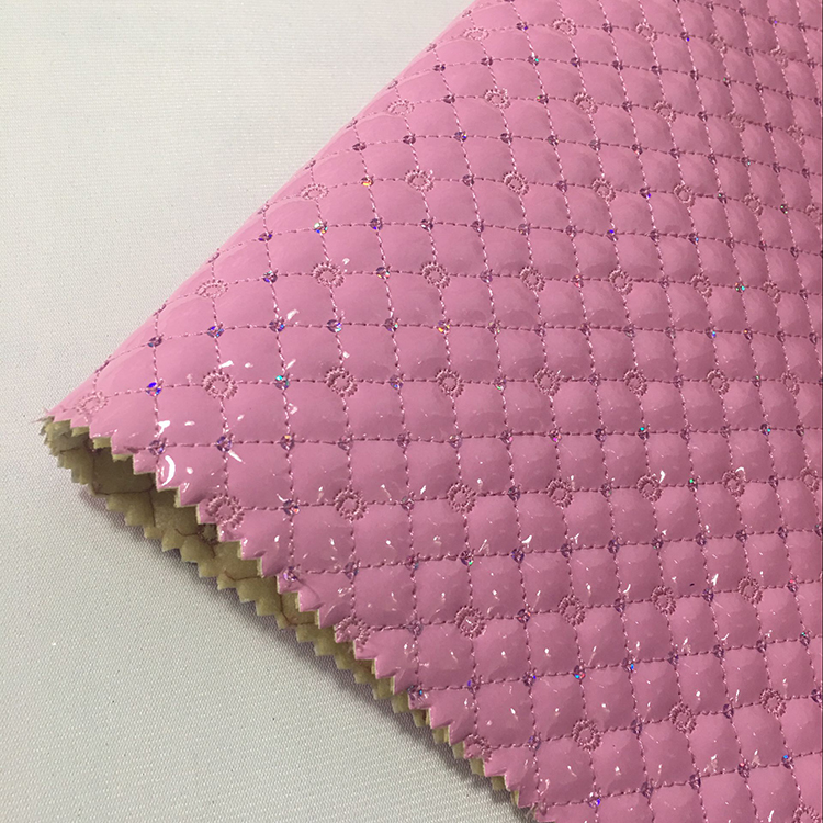 Notebook Quilted Leather Fabric , Faux Quilt Fabric Customized Color