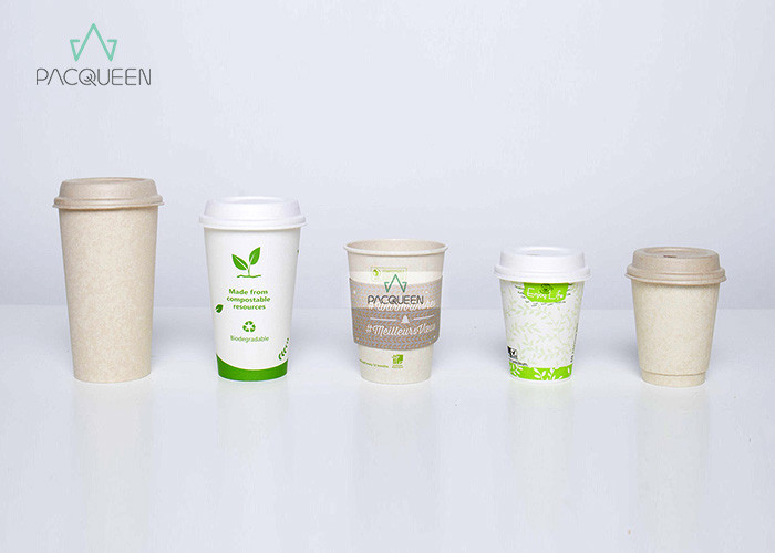 Custom Colored Compostable Paper Cups Future Friendly PLA Natural Bagasse Paper