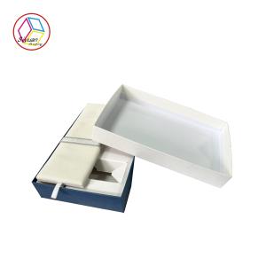 China Textured Art Paper White Jewelry Paper Gift Box Foldable wholesale