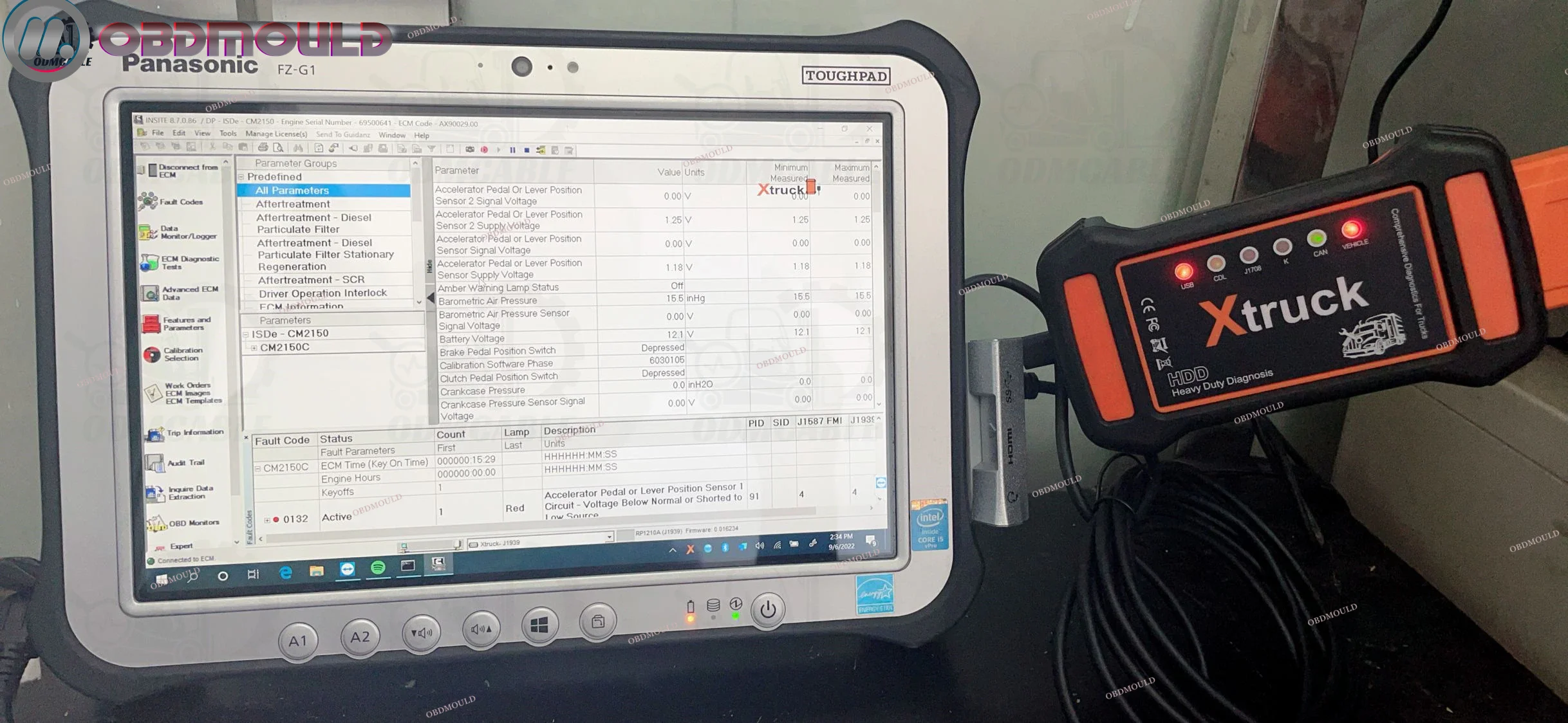 XTRUCK Y009 multi brand heavy construction machinery truck construction excavator diagnostic tool+CF19 laptop