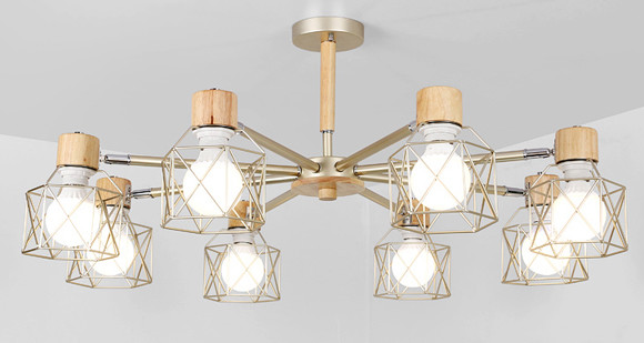 Vintage Chandelier Ceiling Chandeliers Adjustable Lustre For Living Room Bedroom Kitchen Wood Lighting(WH-WA-26）