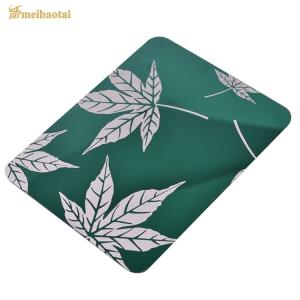 China Green Golden Mirror Etched Stainless Steel Sheet 1219mm Width wholesale