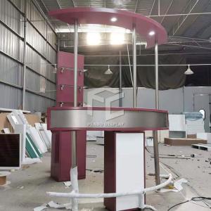 China Penbo Brushed Pink Wine Display Cabinet ODM Powder Coated wholesale