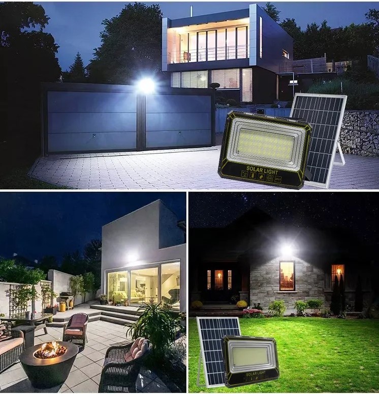 High Powered Solar Flood Lights 300W LED Solar Security Lights Outdoor