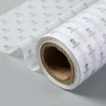 Branded White And Gold Metal Tissue Paper Wrap For Women Bag / Jewellery