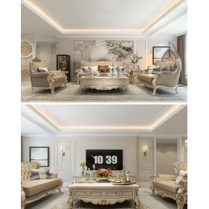 Waterproof Elegant Villa Bianca Patio Furniture Polyester Fibre Villa Home