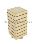 Desktop Wood Slatwall Display Stands , Rotating Slatwall Display Tower Without