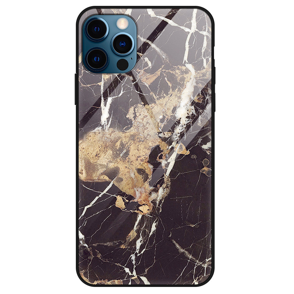 Glass Marble Phone Case Scratch Proof Soft Bumper Half Wrapped For Iphone