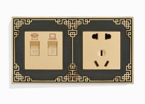 China Home / Hotel Coffee Electrical Wall Switches And Sockets 146mm 90mm wholesale