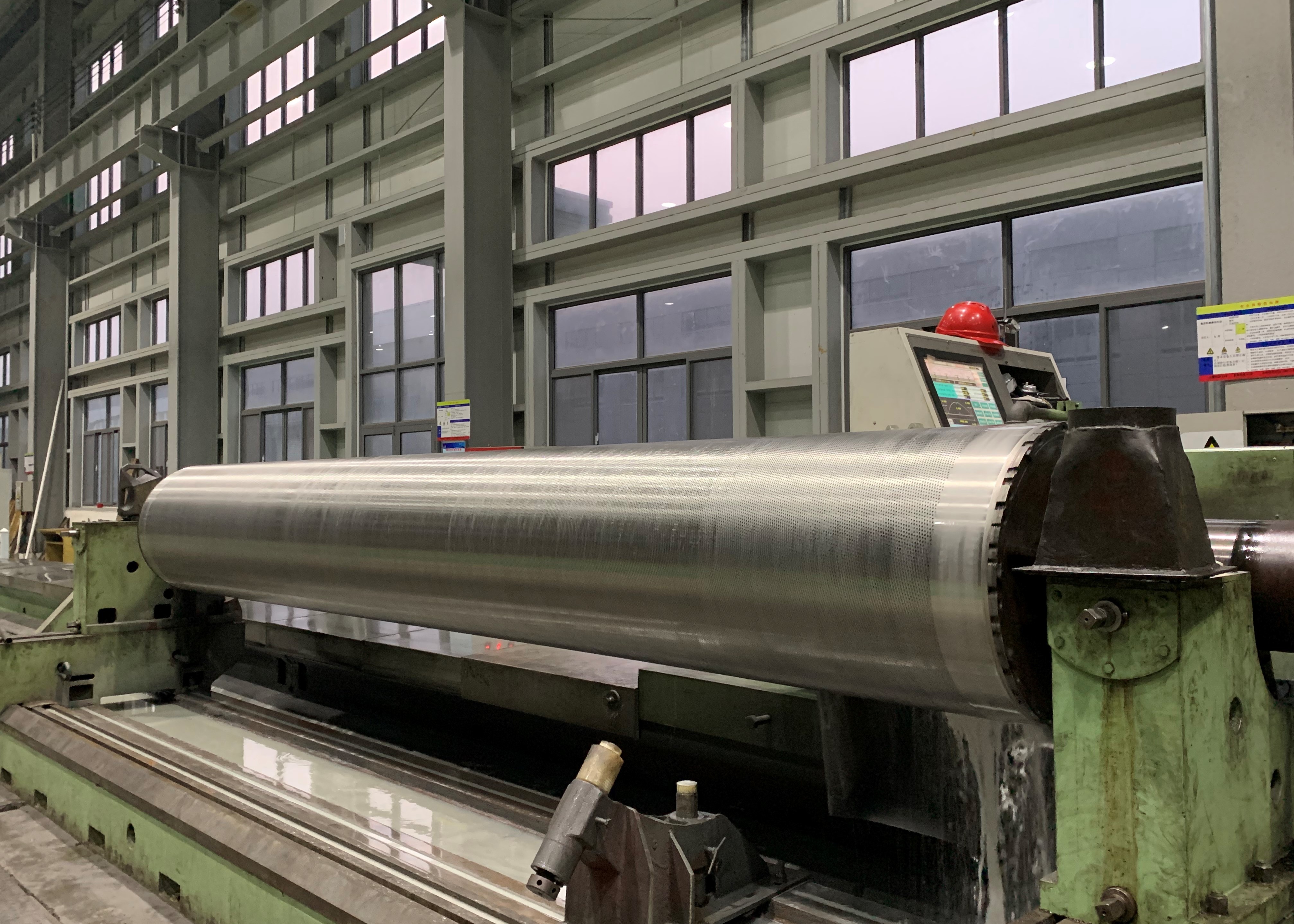 50KN/M Stainless Steel Body Rubber Covered Vacuum Press Roll in paper machine press part