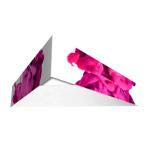 Advertising Triangle Sign Holder Trade Show Hanging Banner 90 X 30cm Custom