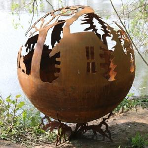 China Outdoor Fire Bowls 800mm Diameter Outdoor Extra Large Fire Bowl - Versatile Wood And Gas Cooking wholesale