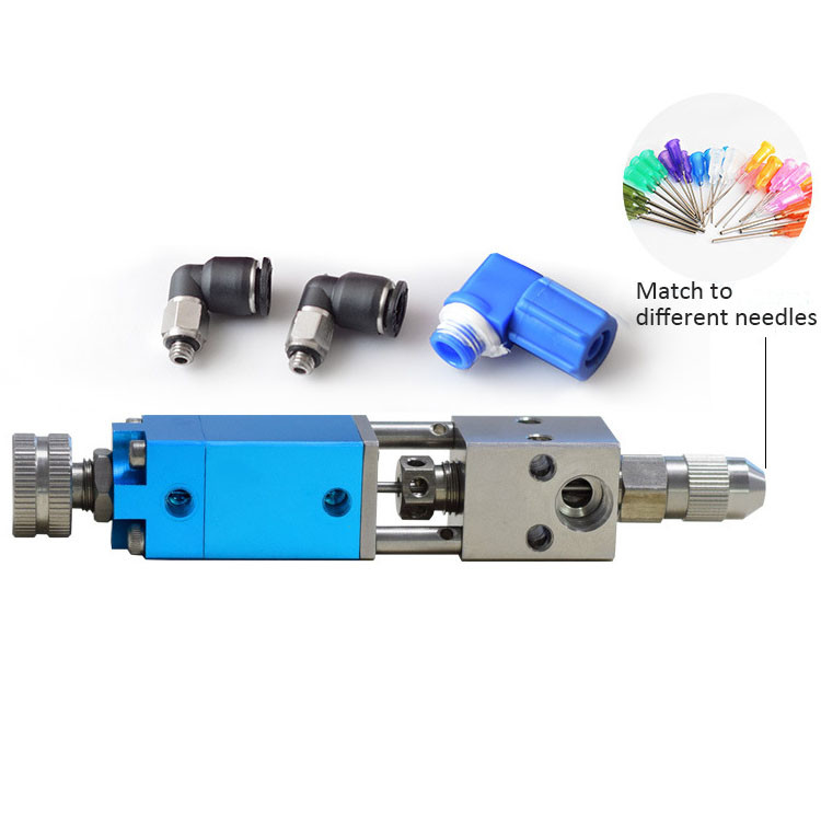 Blue Durable Fluid Dispensing Valves Glue Potting Machine Spare Parts