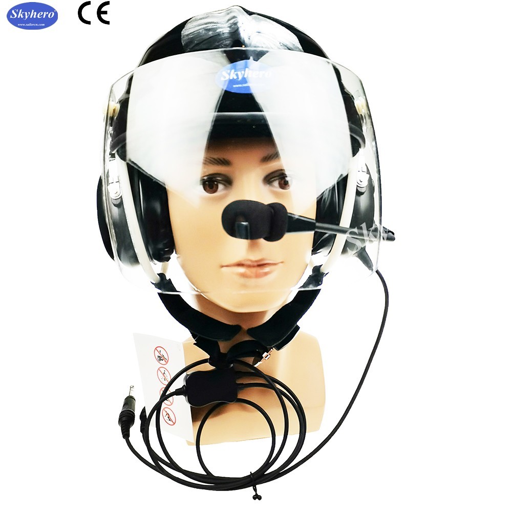 Black Pilot helmet light Aviation helmet high quality aircraft helmet black color flight helmet 4 size