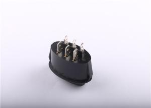 China Customizable Size Oval Rocker Switch , Black Button Mini Rocker Switch 12V wholesale