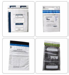 China Custom LOGO Printed Tamper Evident Bag Document Specimens Security Bag wholesale