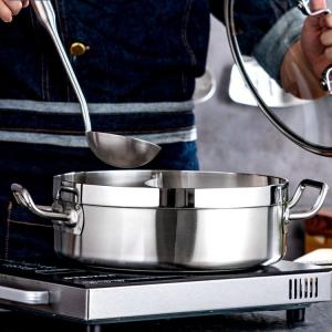 China Direct Selling Food Food Grade 304 Stainless Steel Cookware Induction Cooking Pot Multipurpose Hot Pot Soup Pot With Divider wholesale