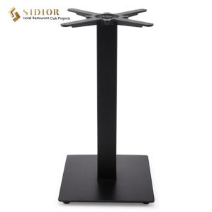China SGS Hotel Black Metal Dining Table Base 39cm Stainless Steel Pedestal Table Base wholesale