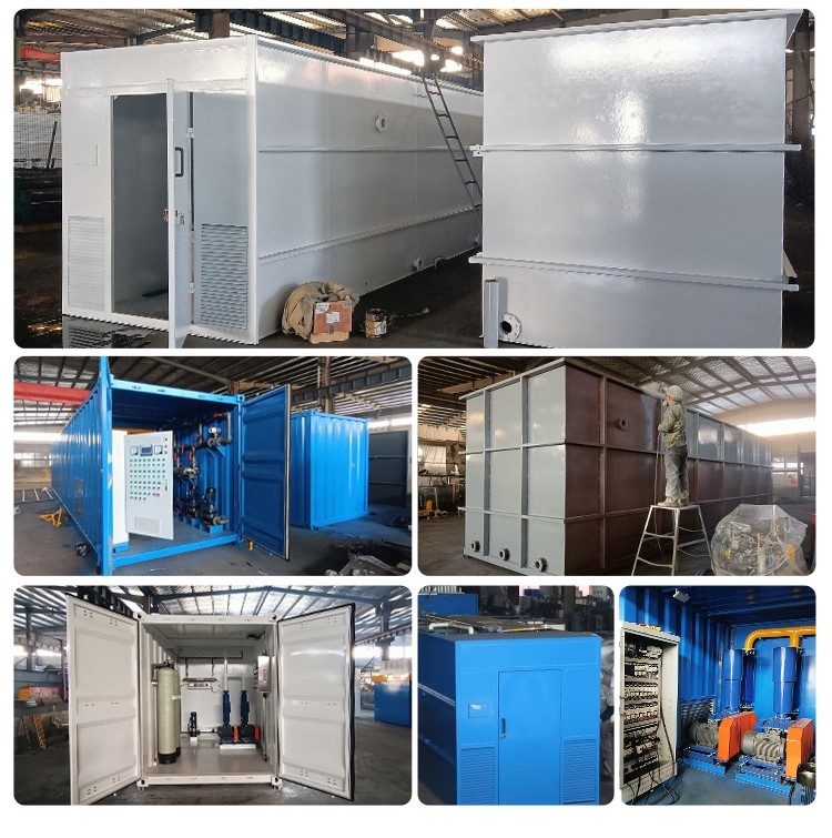 100m³ Per Day Packaged Sewage Treatment Plant Biological Treatment System