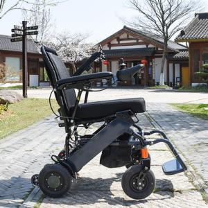 China Lightweight Electric Foldable Wheelchair With Lithium 100KG Load wholesale