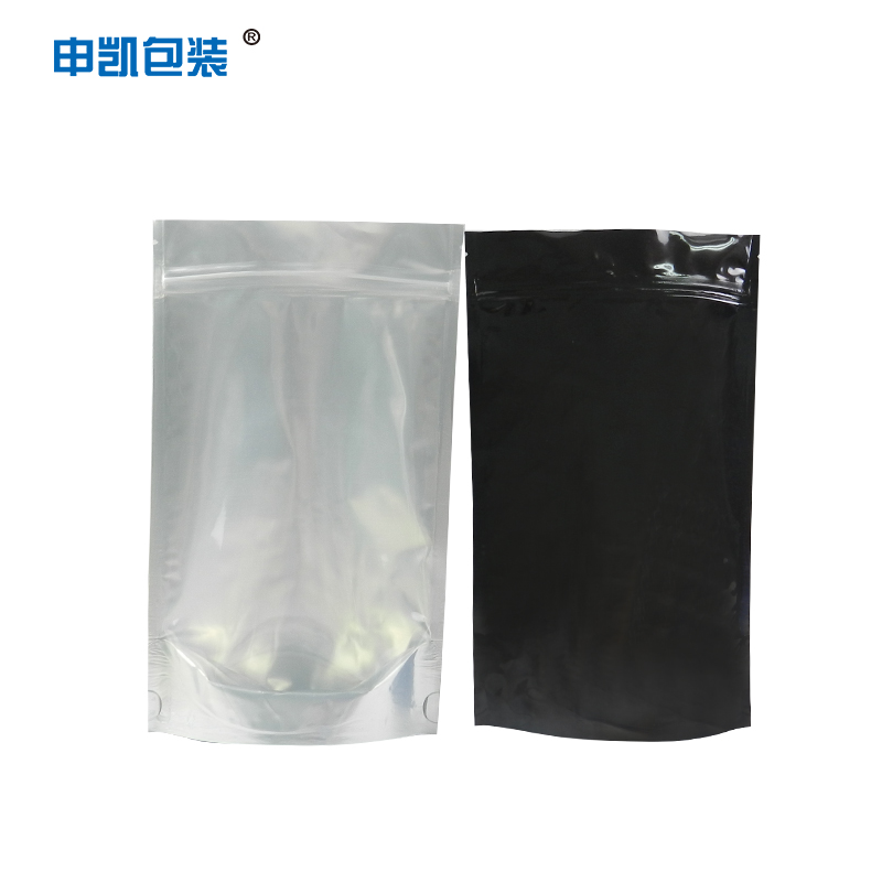 Logo Printed PE Transparent Laminated Packaging Bags Reseal Stand Up Pouch With Zipper