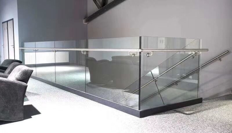 50mm Brushed Stainless Steel Square Glass Spigots