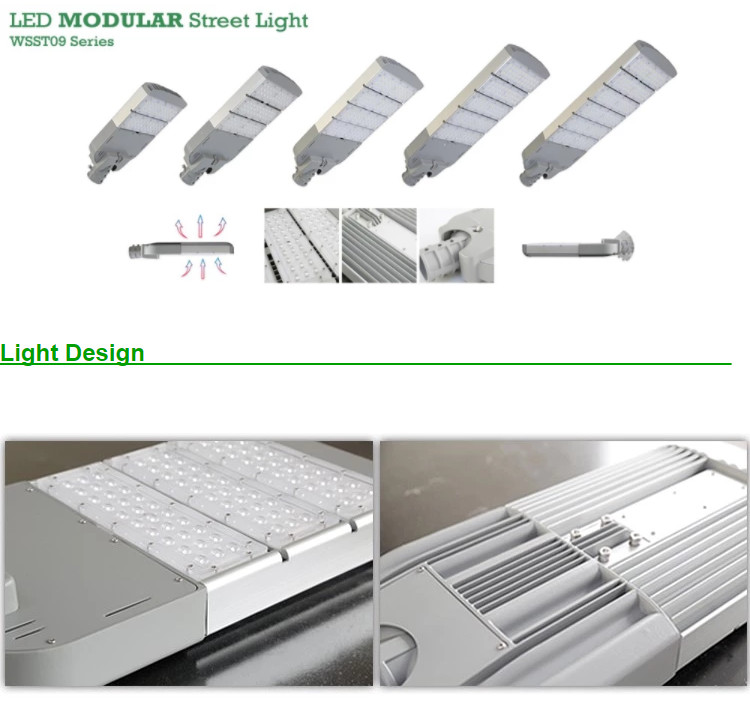 Outdoor High Power LED Street Light Ip65 Die Casting Aluminum Shell Elegant Design
