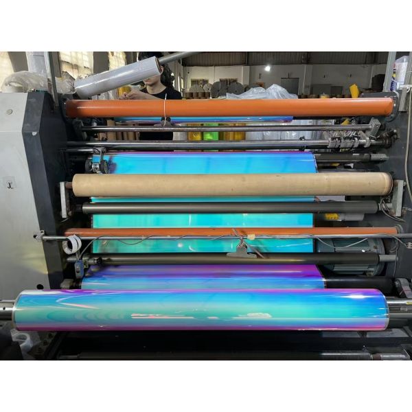 Removable Self-Adhesive Laser Color Decorative Glass Film PET Vinyl Color holographic rainbow film laser film