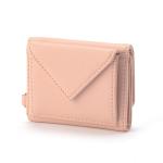 Debossing Ladies Genuine Leather Wallets Polyurethane Embroidery Trifold 9.5x7