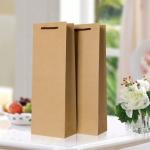 ISO SGS Nontoxic Wine Bottle Paper Bags CMYK Red Wine Paper Bag Wine Bottle