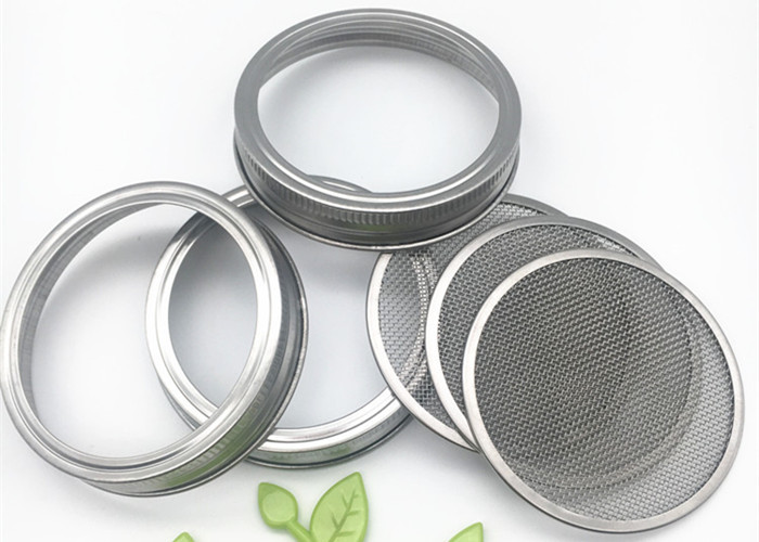 82mm / 86mm 304 Stainless Steel Sprouting Jar Strainer Lid For Growing Organic Spouts