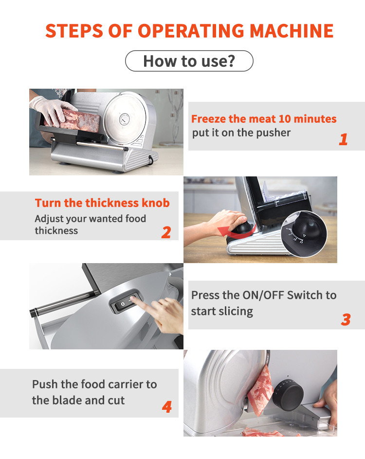 Factory wholesale home appliance electric meat grinder saw cutter frozen meat slicer machine meat grinders & slicers