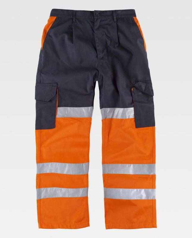 Workers Orange Hi Vis Trousers / Safety And Fashion Mens Work Pants