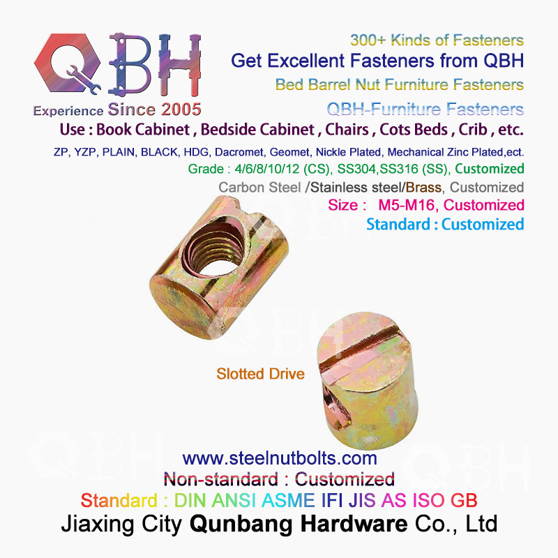 QBH M6 Crib/Cot/Infanette Bed Book Cabinet Bedside Cabinet Slotting YZP Horizontal Hole Furniture Barrel Nut