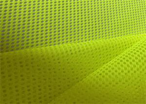 China Plain Yellow Fluorescent Mesh Fabric 100% Polyester For Traffic Safety Vest wholesale
