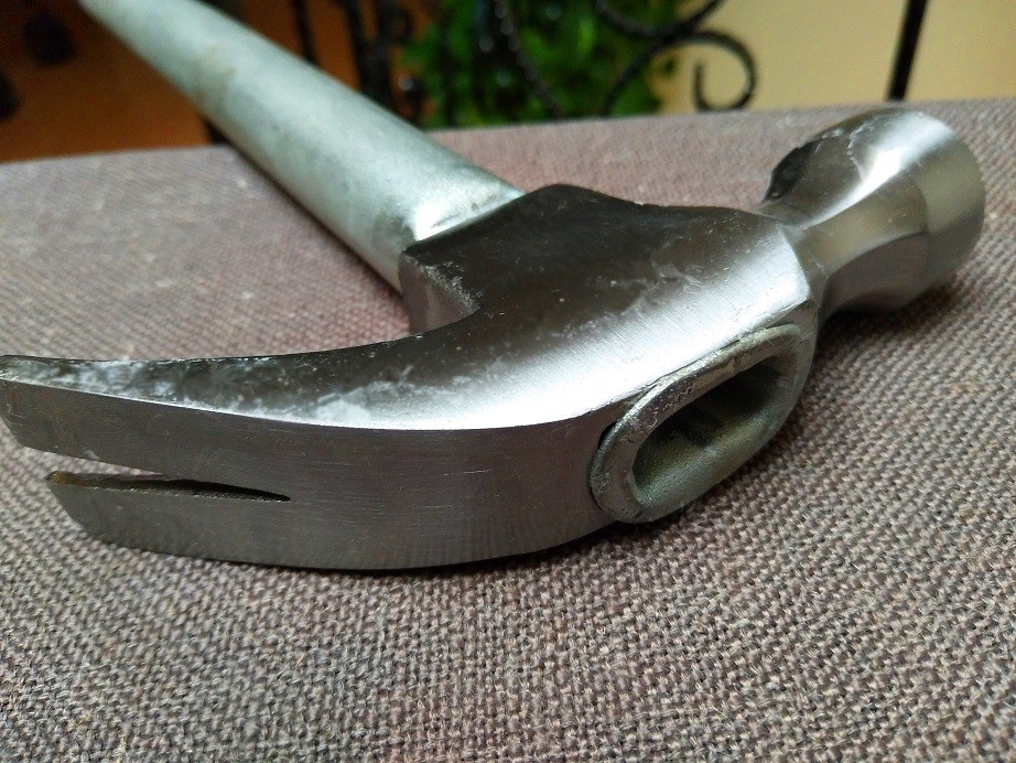 16OZ Claw hammer(XLSP-0022) with 34.5cm steel tube handle and polishing surface, durable hand tools