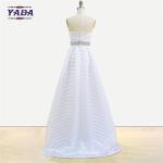 Modern strapless a-line trailing off-shoulder traditional elegant bridal wedding